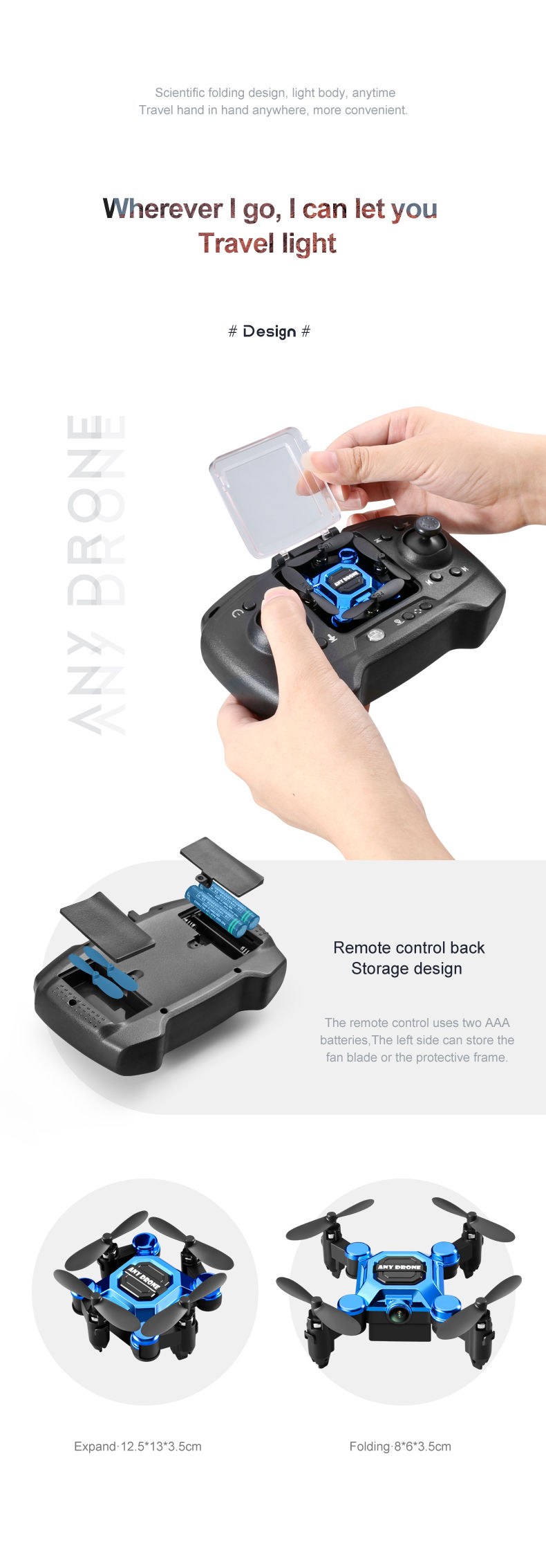 Thumbnail: K04 Mini Folding Storage Aircraft Mini Drone Aerial Photography High Definition 