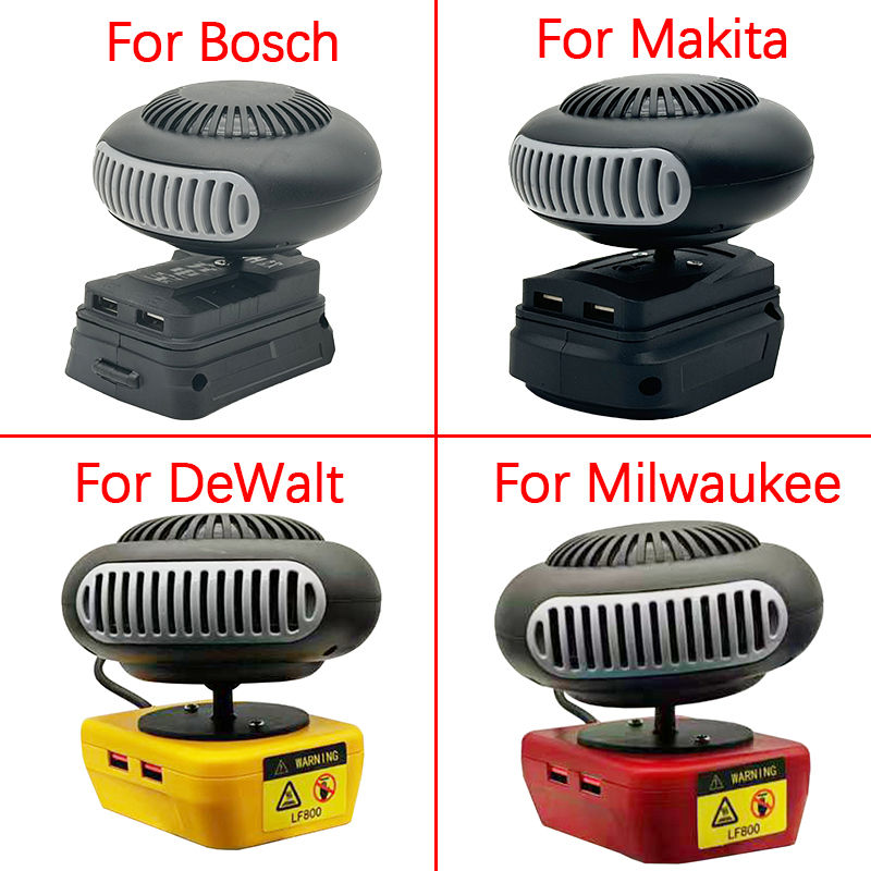 Portable Lithium Electric Power Warm Air Blower Fan Heater Hot&Cold Wind Dual Mo