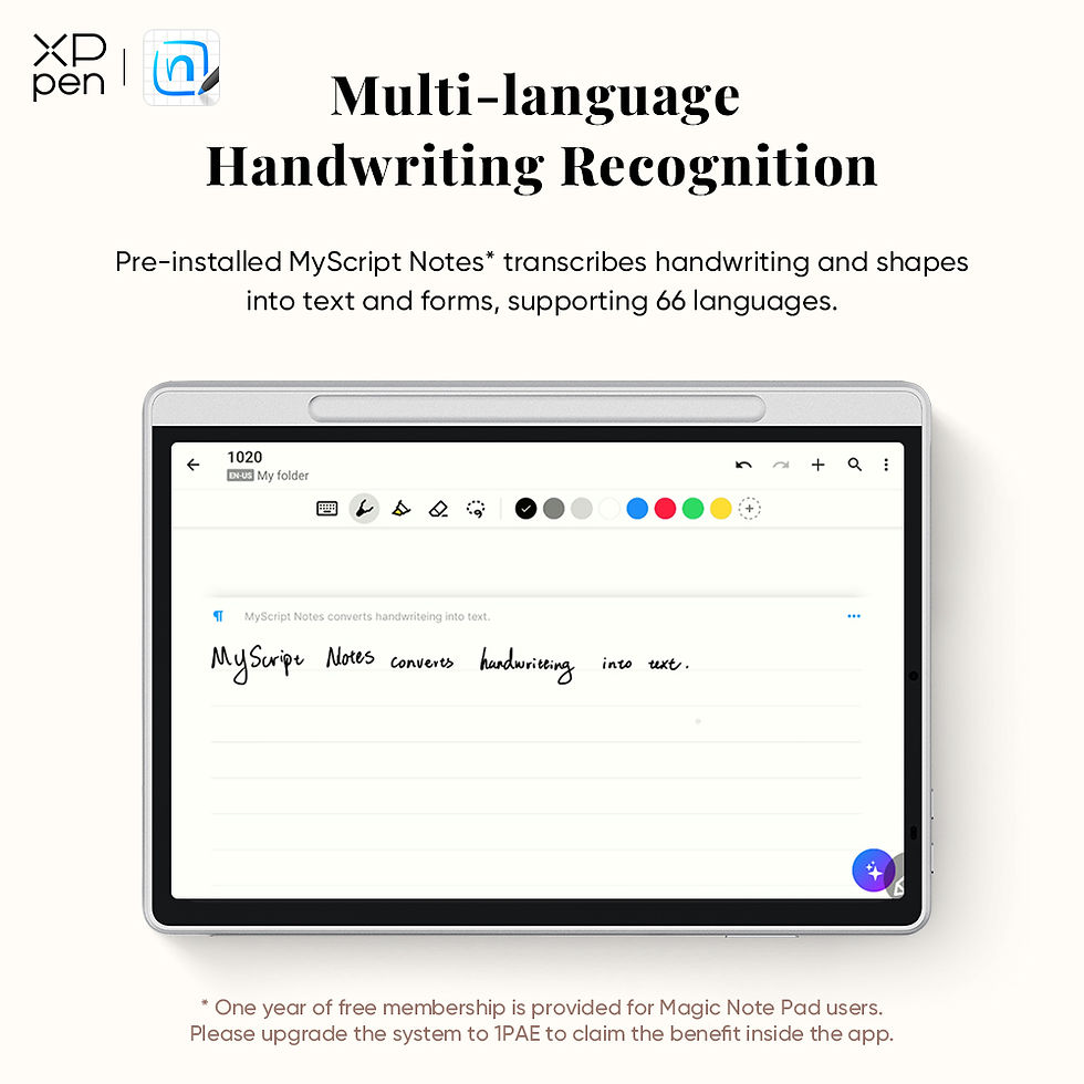 Thumbnail: XPPen Magic Note Pad Android 14 White Graphic Tablet Business Digital Writing No