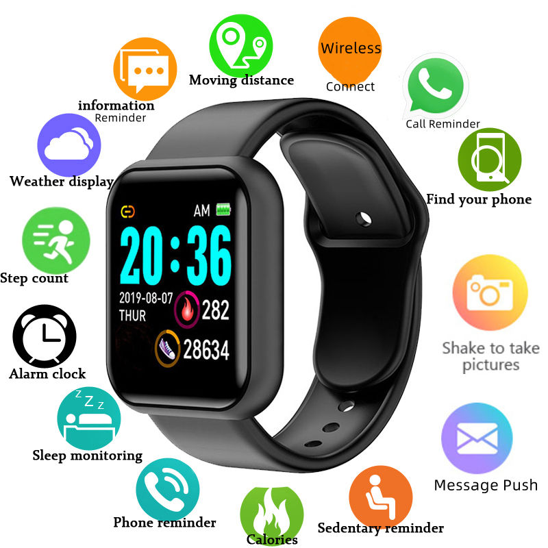 Multifunctional Smart Watch Men Women Bluetooth Connected Phone Music Player Fit