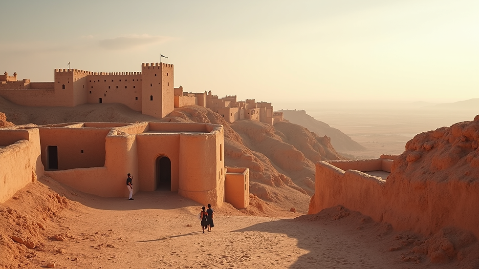 wide angle view of Kasbah Oudayas in Rabat