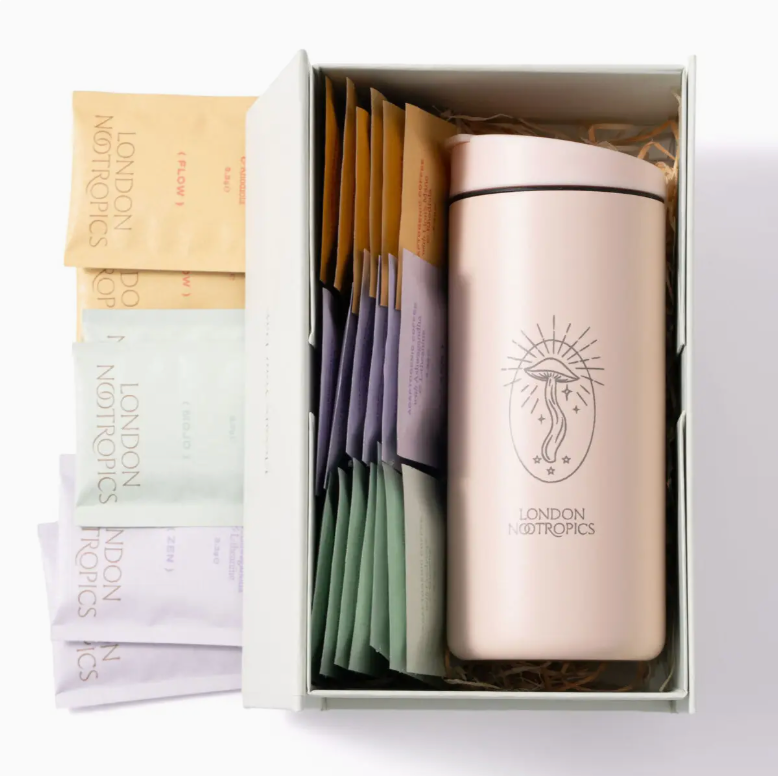 London Nootropics Gift Box with Travel Coffee Cup