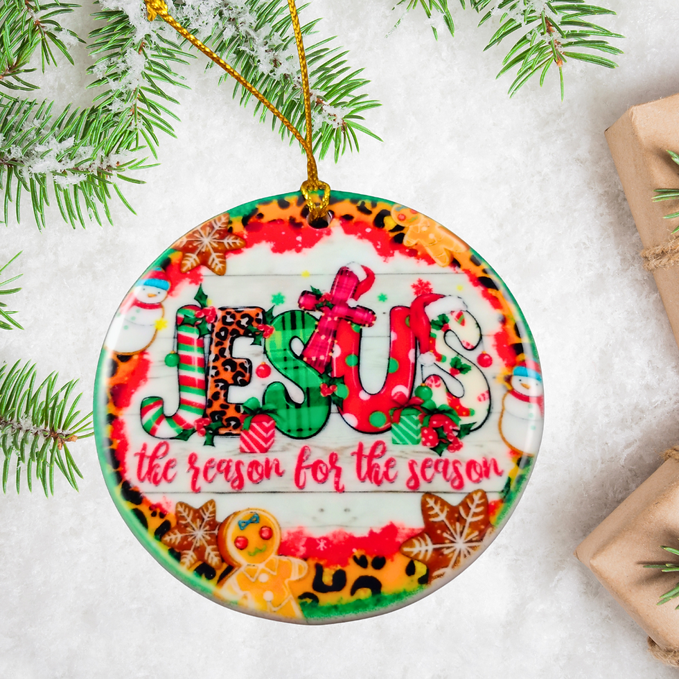 Porcelain Ornament/ Jesus the reason for the season