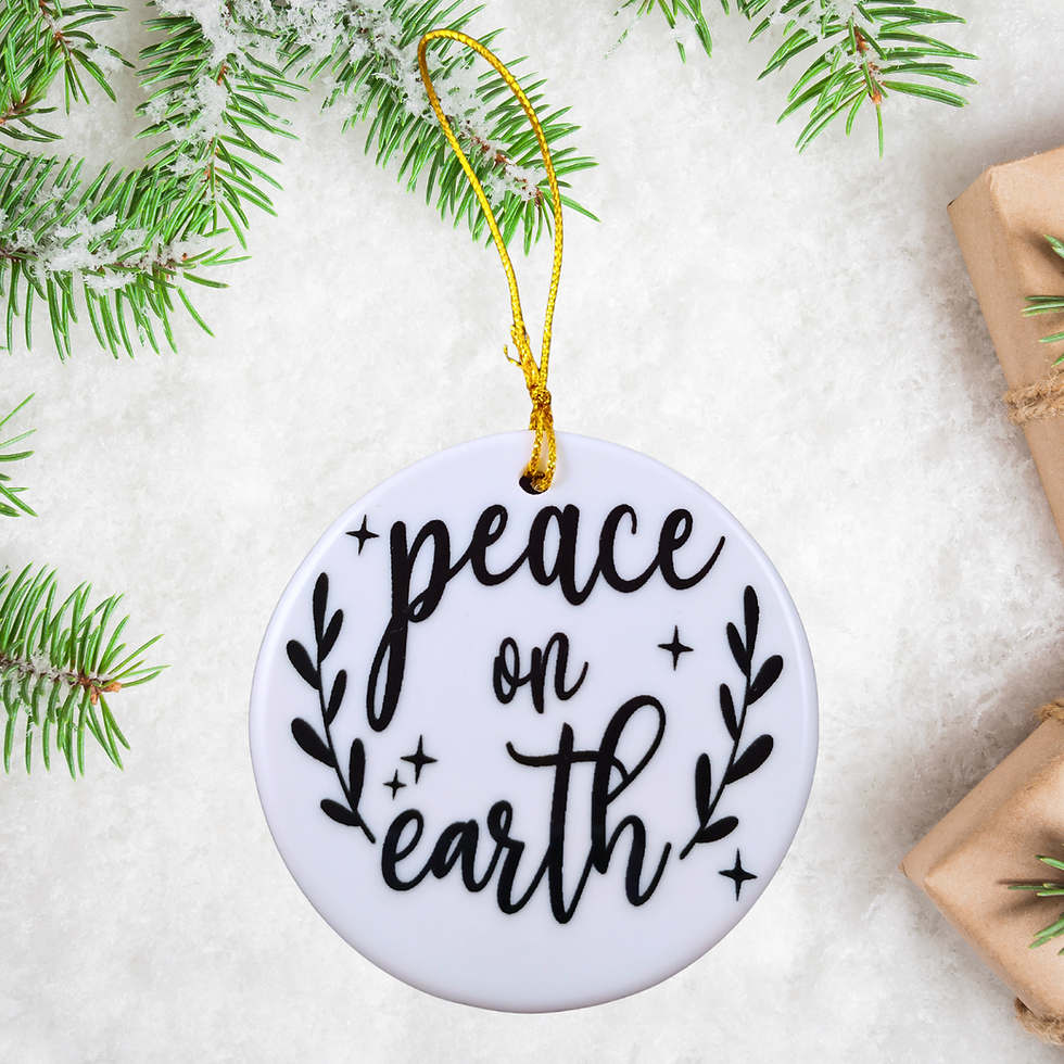 Porcelain Ornament/ Peace on Earth
