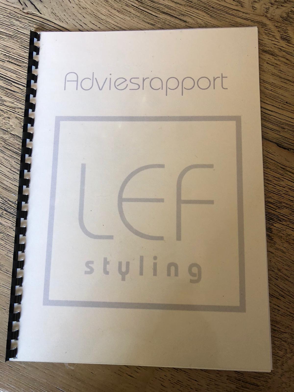 Interieuradvies rapport van LEF Styling
