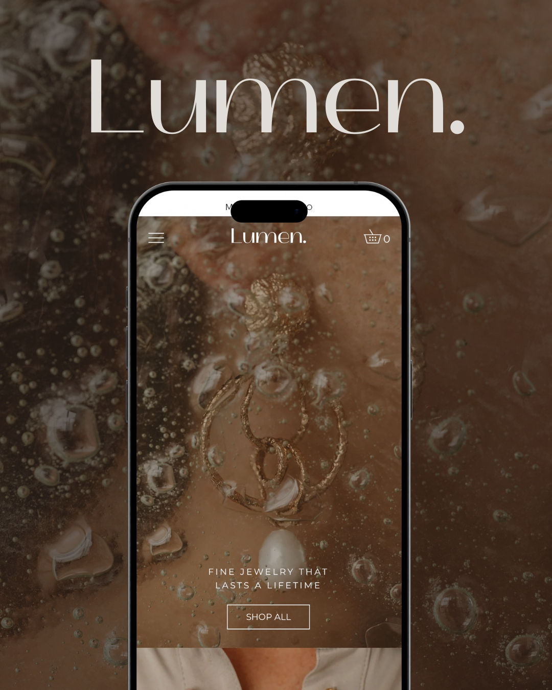 Lumen - Chic Modern Minimalistic Logo & E-Commerce Wix Studio Website Template