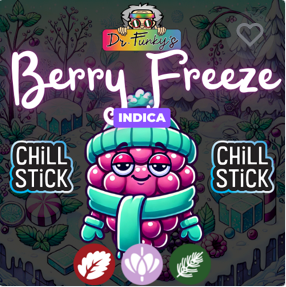 [Pre-Roll Infused] Dr. Funky's Chill Stick Berry Freeze 0.6g [Indica]