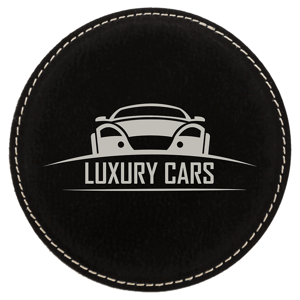 Thumbnail: 4" Round Leatherette Coaster