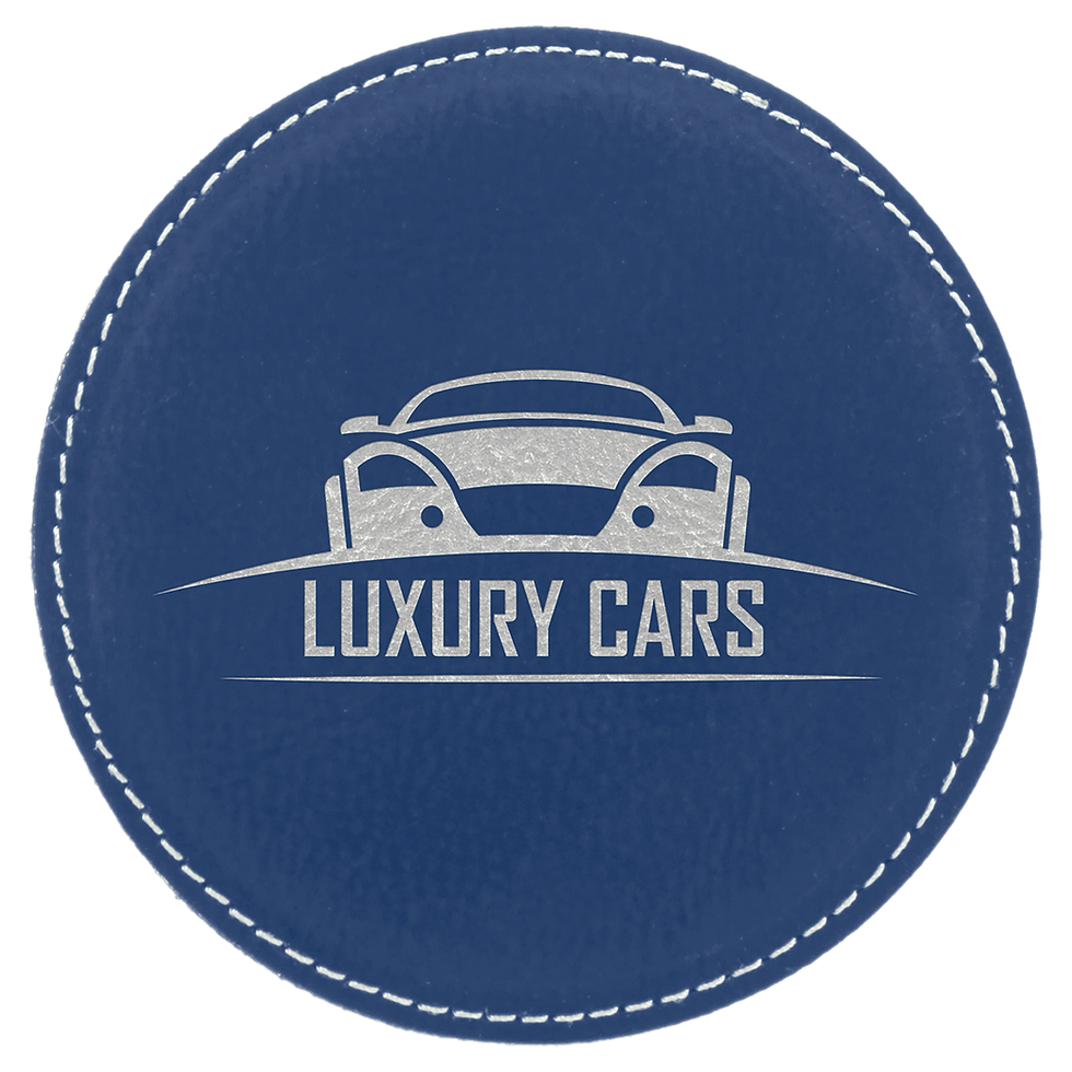 Thumbnail: 4" Round Leatherette Coaster