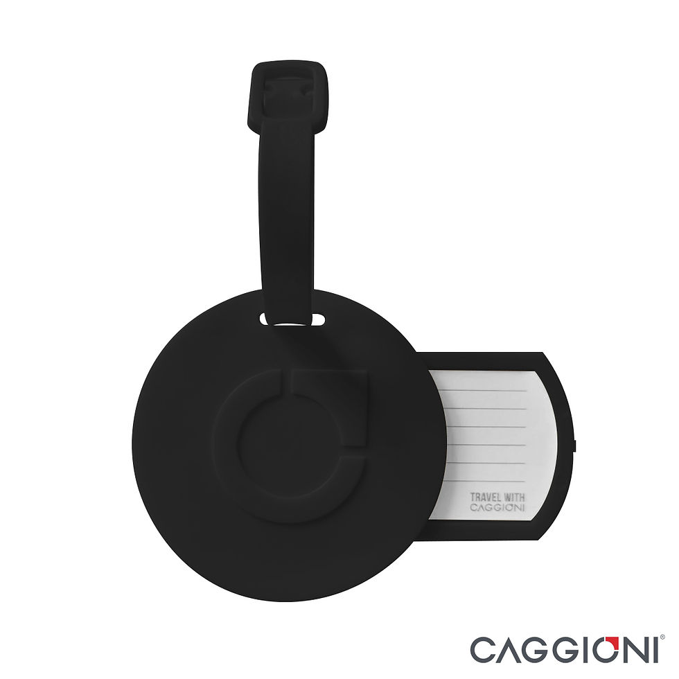 ภาพขนาดย่อ: ป้ายห้อยกระเป๋าเดินทาง พลาสติก ปั๊มนูนโลโก้ Caggioni