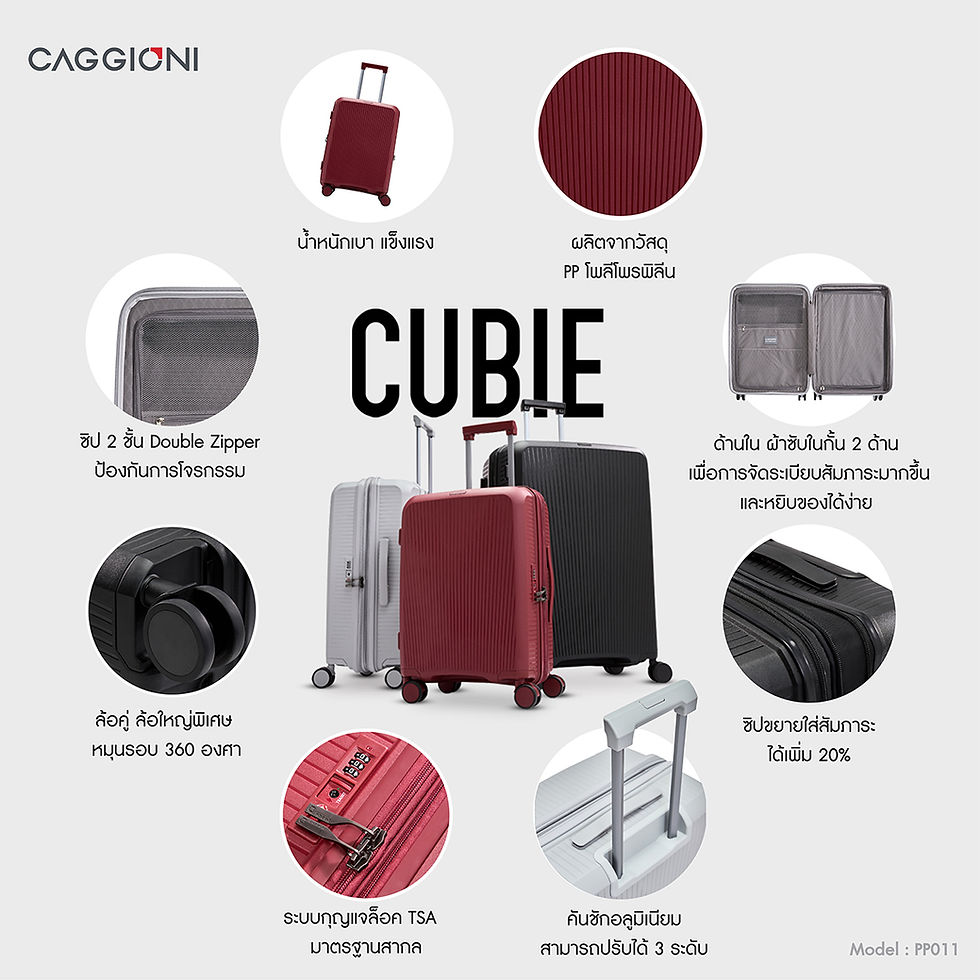 Thumbnail: cubie_caggioni_function_caggioni luggage_กระเป๋าเดินทาง_คาจิโอนี่_กระเป๋าเดินทางยี่ห้อไหนดี_กระเป๋าเดินทาง20นิ้ว