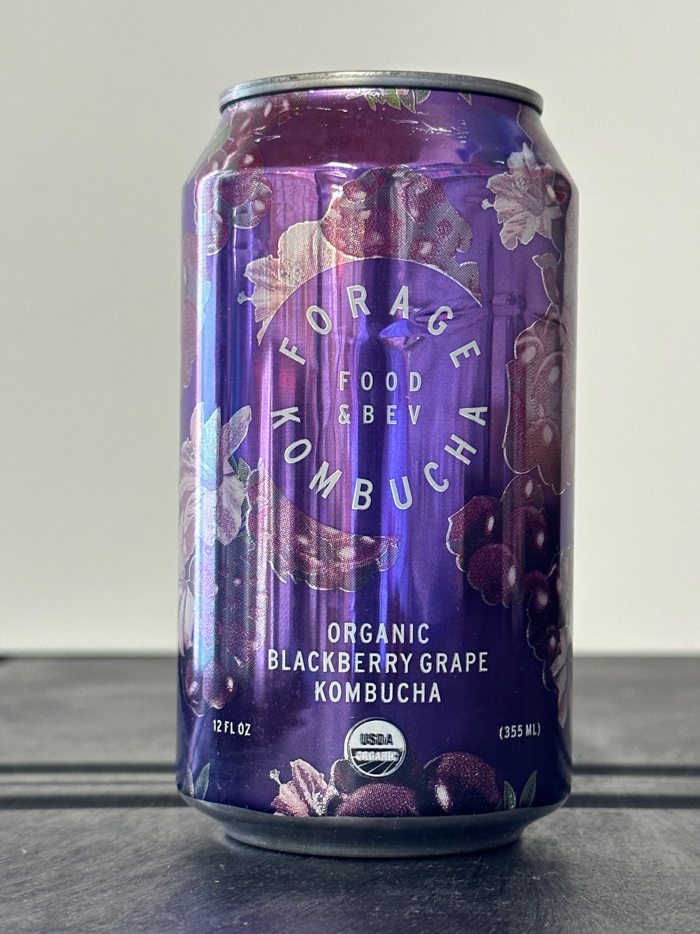 Forage Kombucha Organic Blackberry Grape Kombucha 