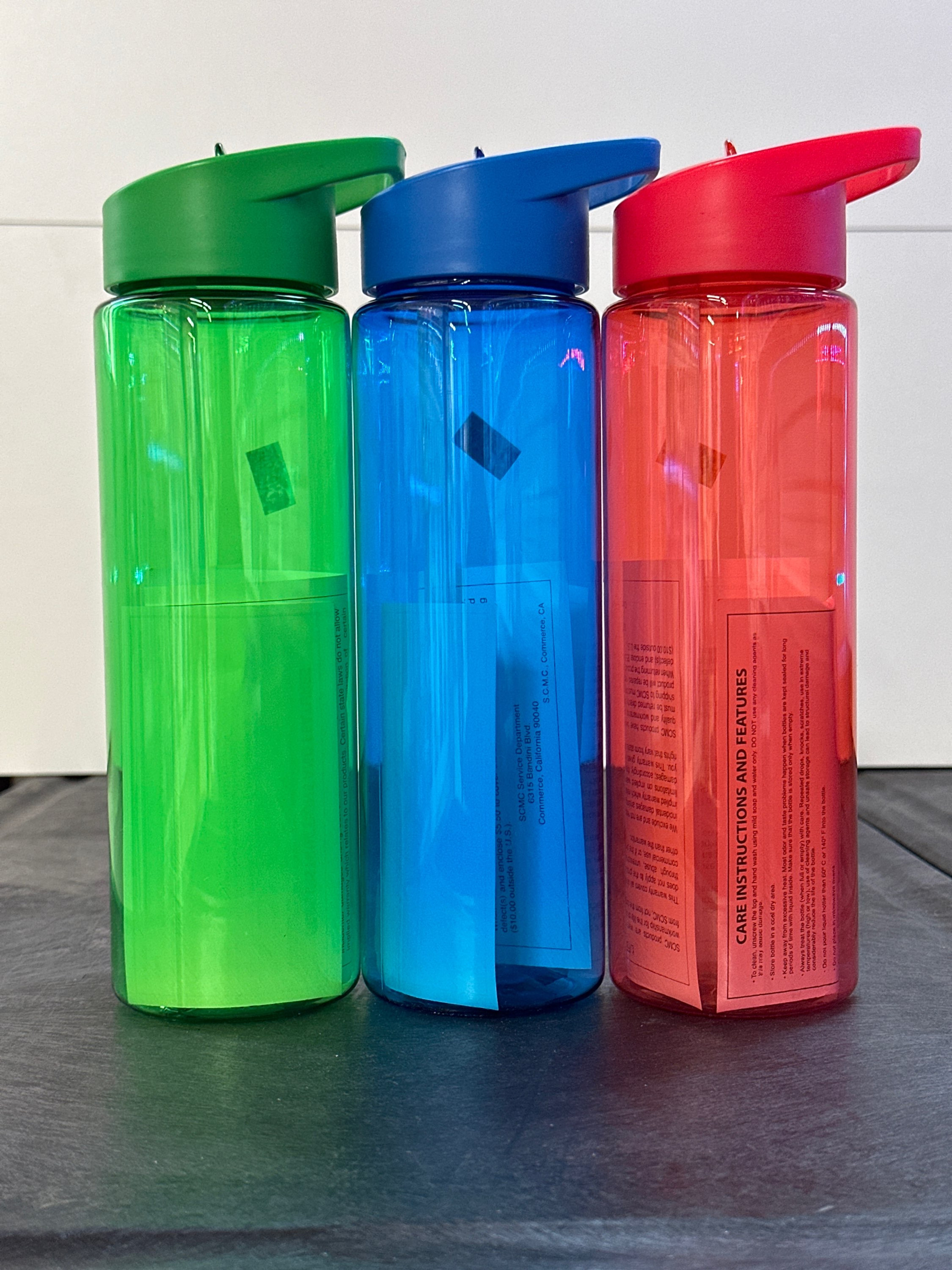 Triton water bottle with straw