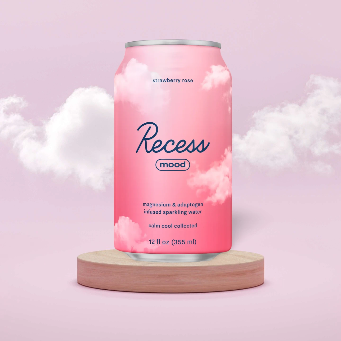Recess Mood Sparkling Water Strawberry Rose
