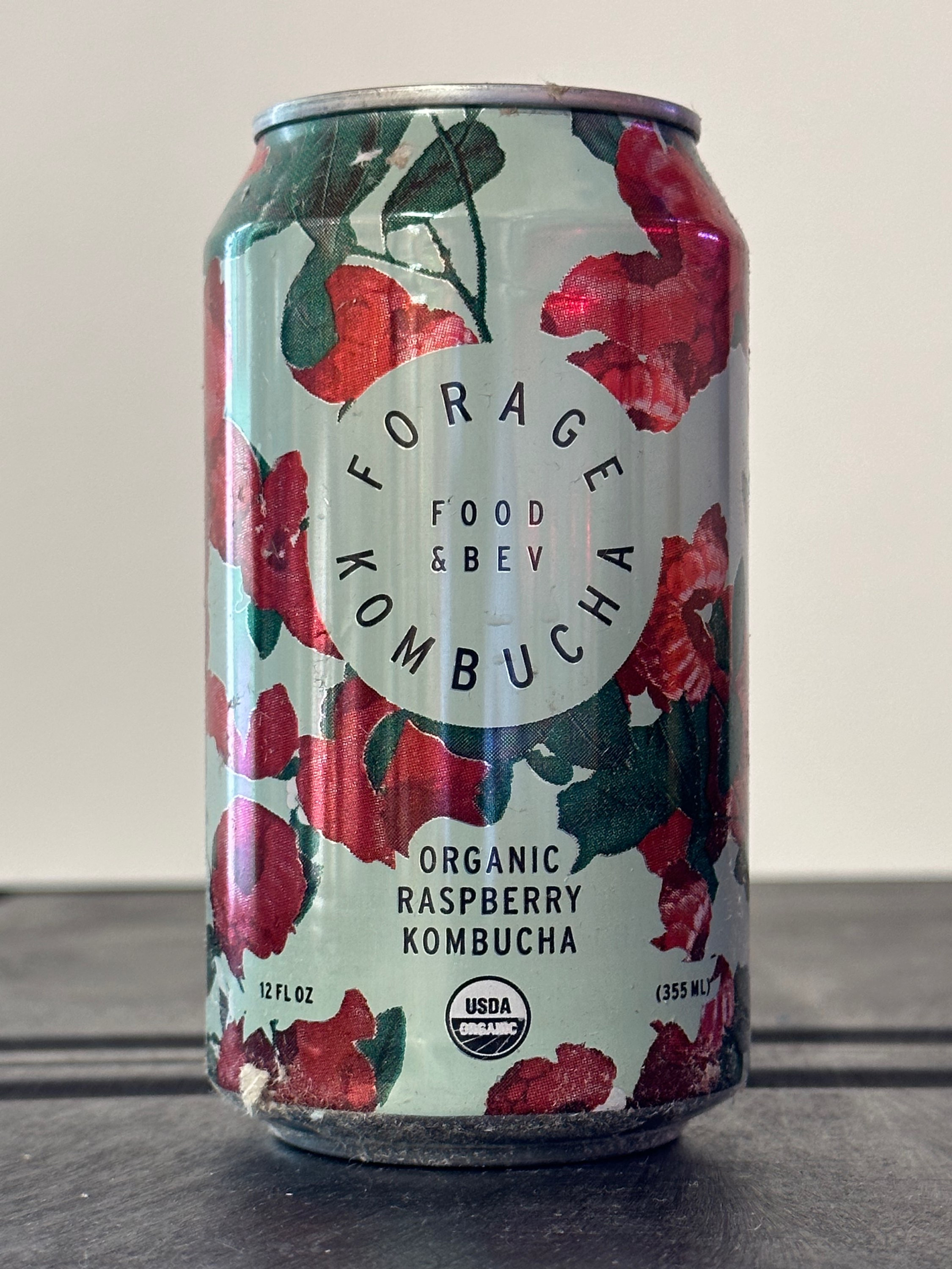 Forage Kombucha Organic Raspberry Kombucha 