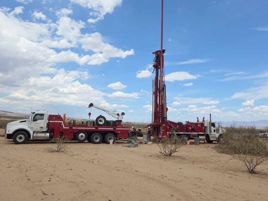 Western Hydro Engineering's DR12 domestic drill rig with a rig tender.