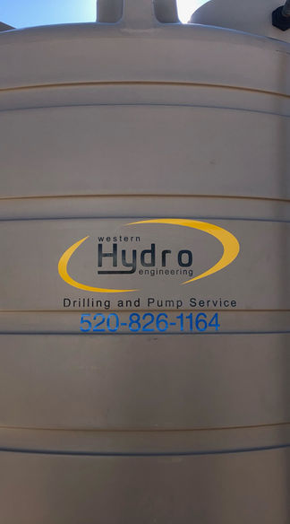 Well water storage tank.