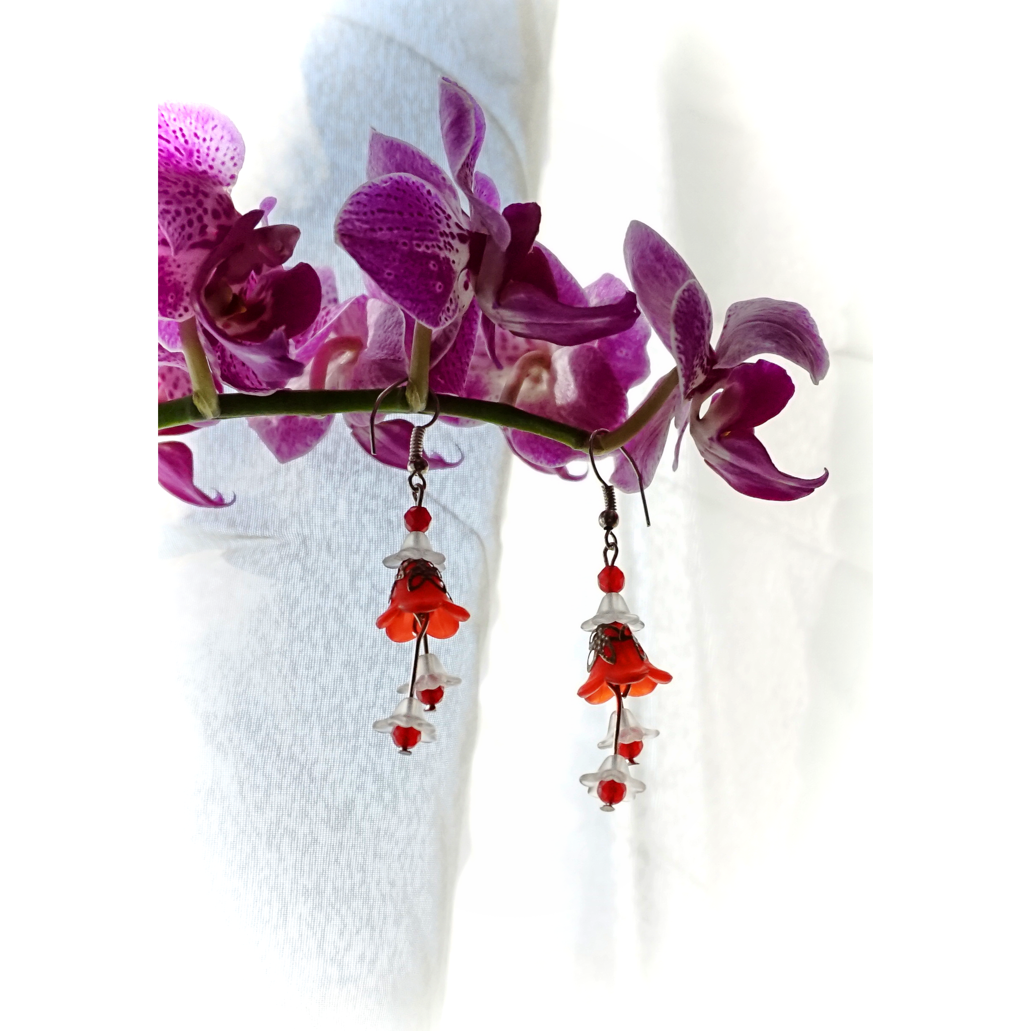 "Cherries and Daisies" Earrings