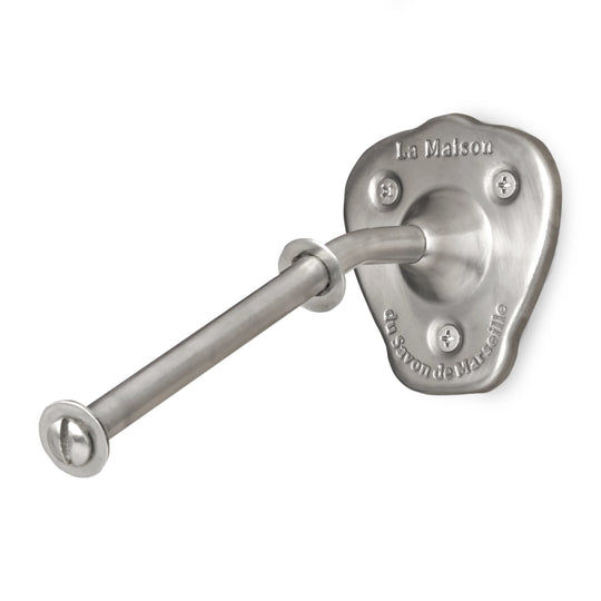 Silver matted wall mounted soap holder for French Marseille Soap