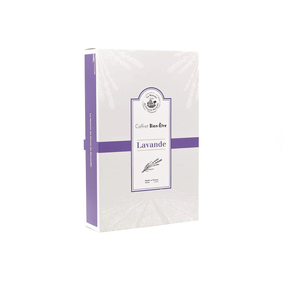 Miniaturebillede: Lavendel Gaveæske med Æselmælk – La Maison du Savon de Marseille