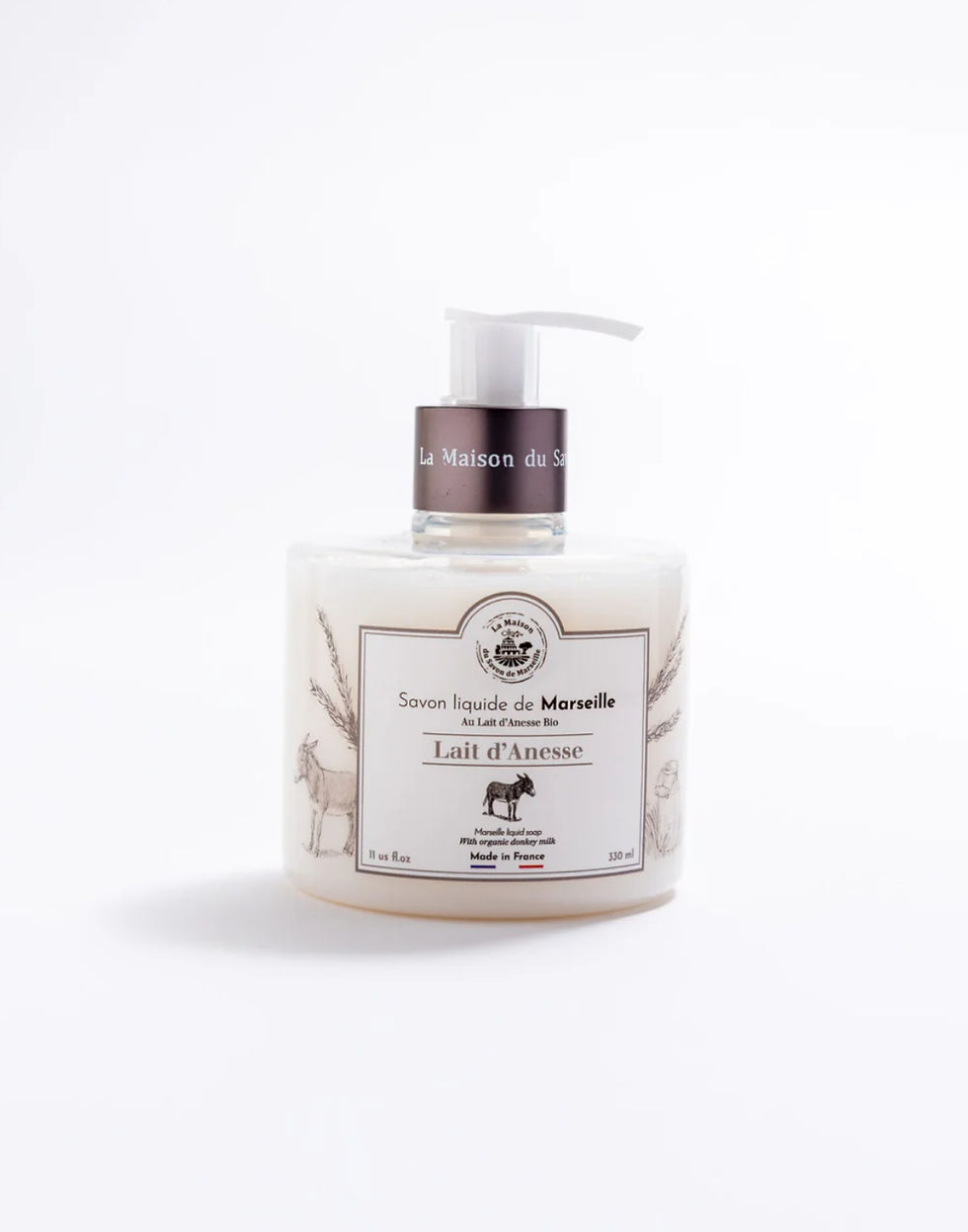 Donkey milk Liquid soap from Marseille 330ml. Marseille liquid soap, olive oil soap, Donkey milk and olive oil soap. Organic