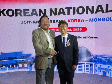 His Excellency Ambassador, Choi Jin Won, Embassy of the Republic of Korea, in Mongolia. supporting the GOAL to reduce the Yellow Dust in causing trouble in Korea from Mongolia.