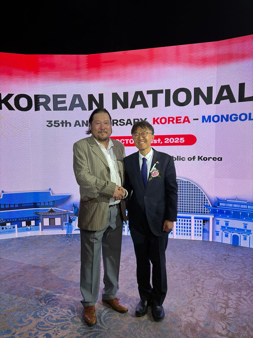 His Excellency Ambassador, Choi Jin Won, Embassy of the Republic of Korea, in Mongolia. supporting the GOAL to reduce the Yellow Dust in causing trouble in Korea from Mongolia.