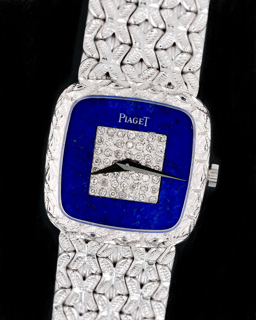 Thumbnail: PIAGET 18K WG EF.9902N91 "LAPIS LAZULI PAVE DIAMOND DIAL"(M09174)