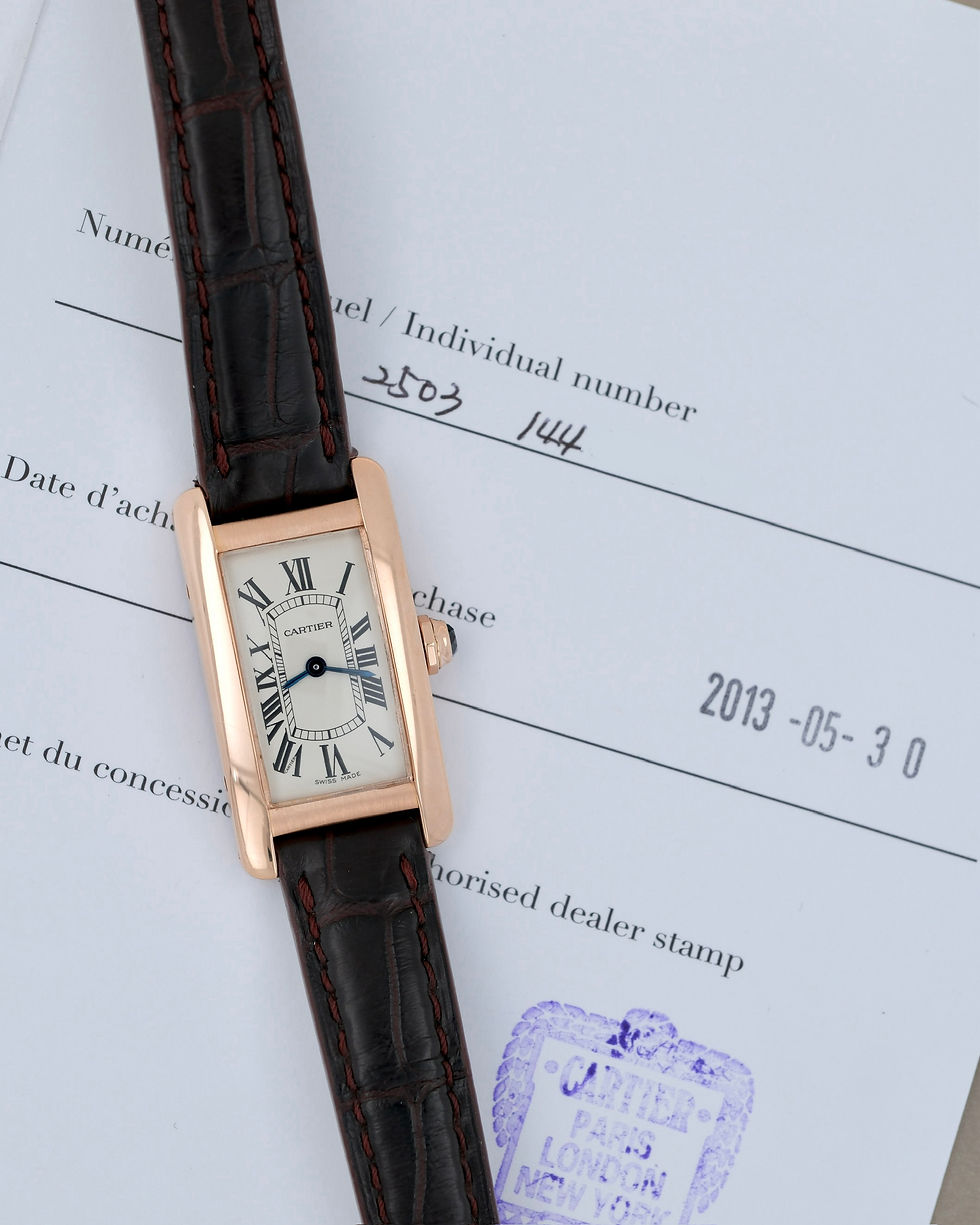 Thumbnail: CARTIER 18K RG TANK AMERICAINE QUARTZ REF.2503 (M09173)