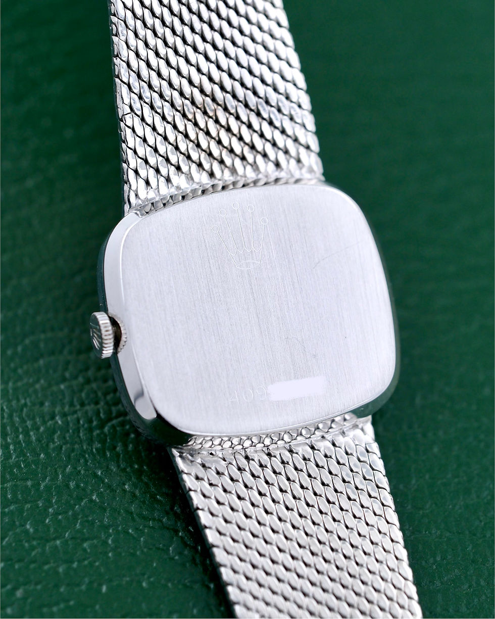 Thumbnail: ROLEX 18K WG CELLINI "SPIDER GREEN VIGNETTE DIAL"(M09162)