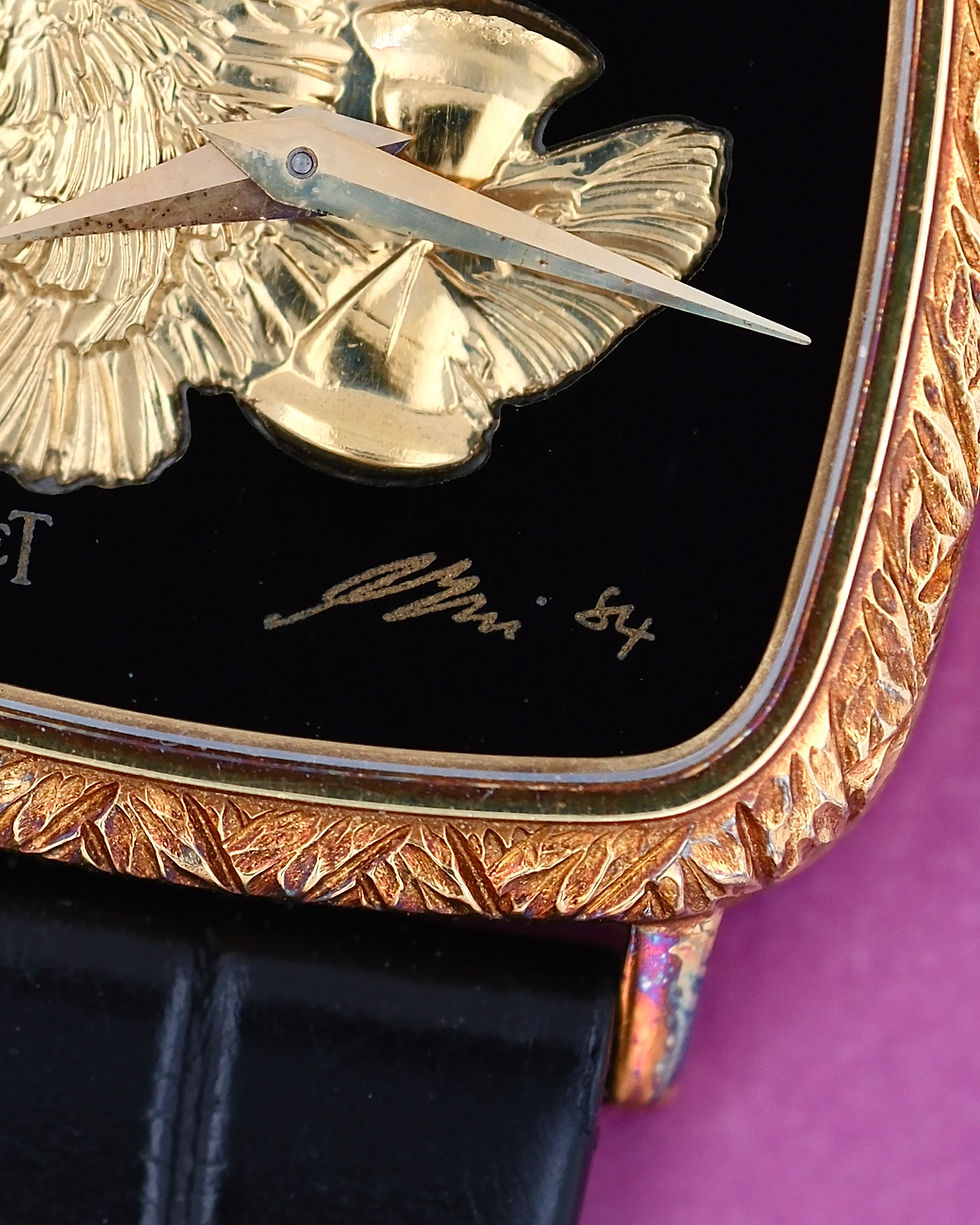 Thumbnail: PIAGET ERNI D OR REF.9022 "NON POLISH ONXY DOVE & HOURGLASS  (M09068)