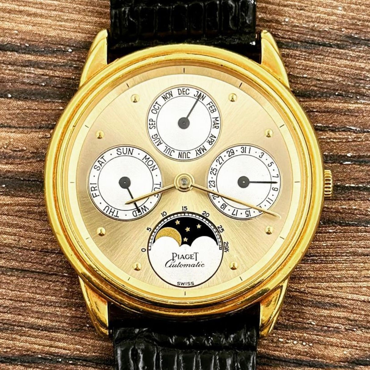 PIAGET GOUVERNEUR TRIPLE CALENDAR MOONPHASE REF.15958"PINBALL DIAL"(M08128)