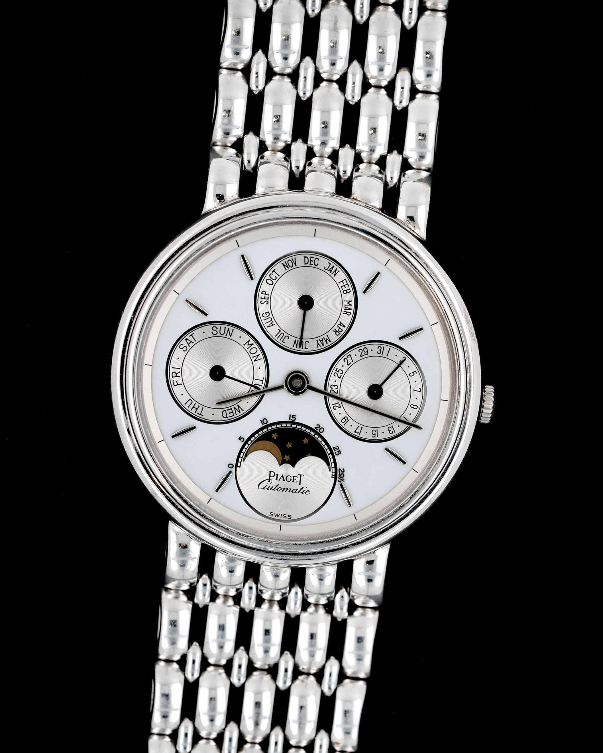 PIAGET 18K WG COUVERNEUR TRIPLE CALENDAR MOONPHASE REF.15958.K.61 "(M09148)