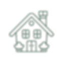 Green Outline of a House