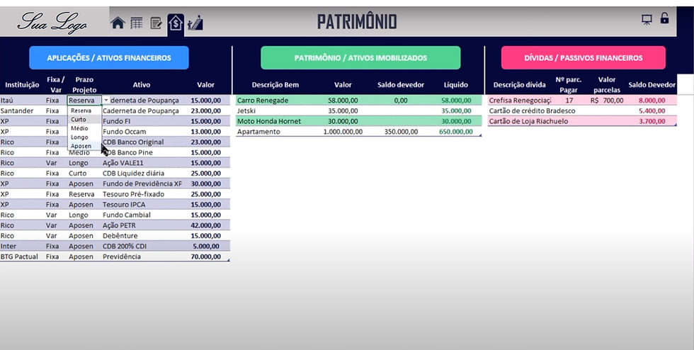 Miniatura: Controle Financeiro Pessoal - Planilha Excel