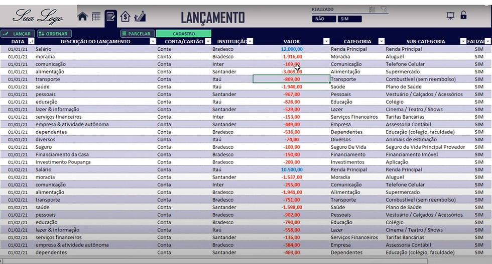 Miniatura: Controle Financeiro Pessoal - Planilha Excel