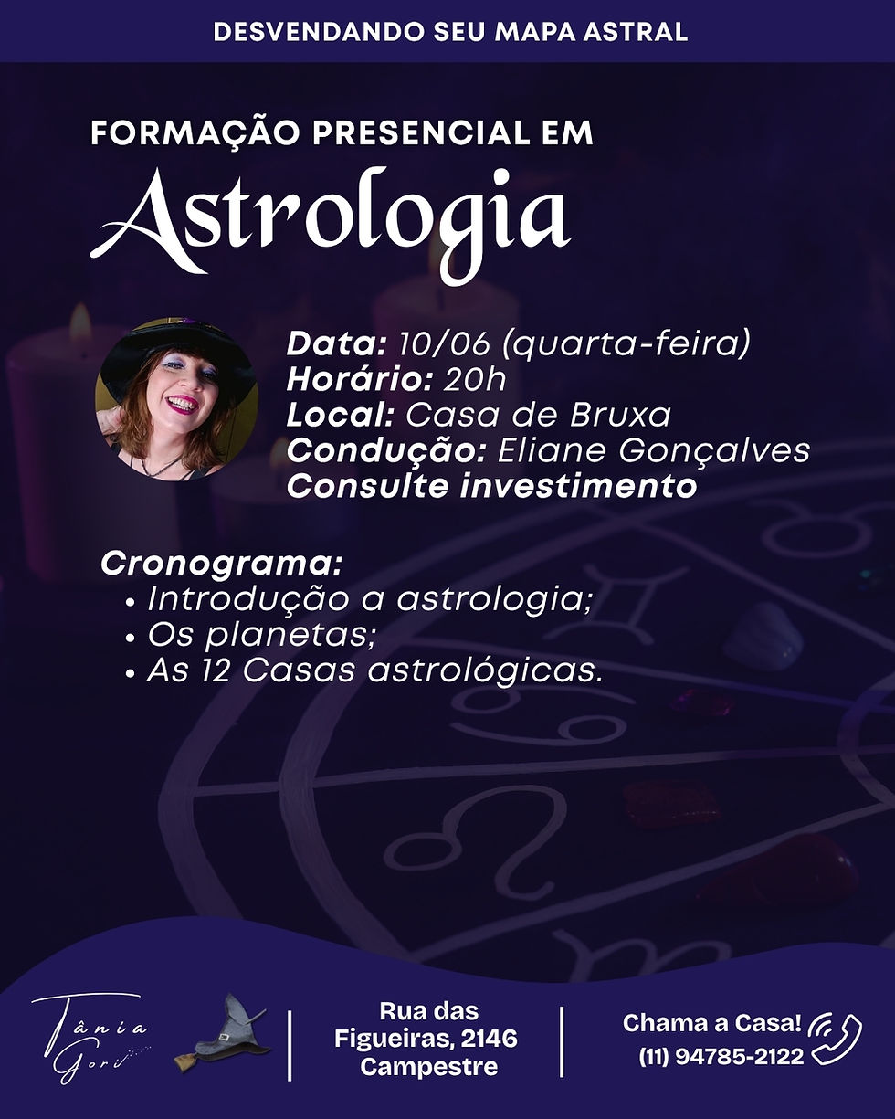 ✨ CURSO – ASTROLOGIA BÁSICA DESVENDANDO O SEU MAPA ✨
