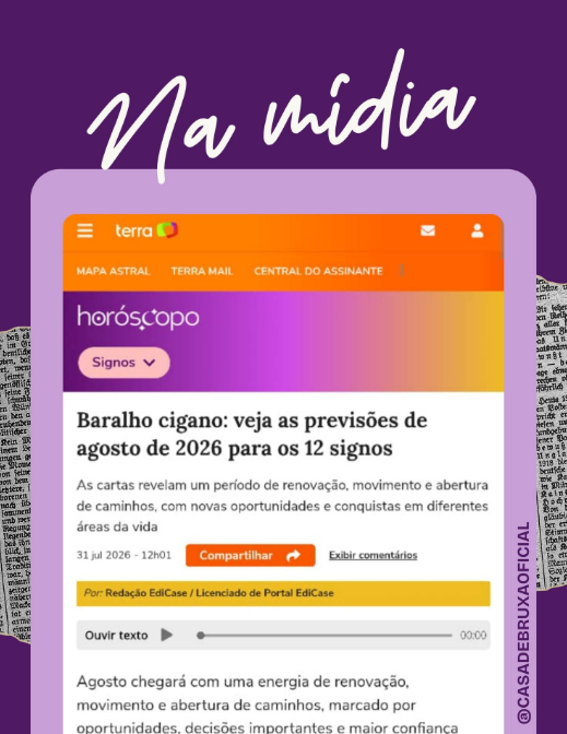 Baralho cigano: veja as previsões de agosto de 2026 para os 12 signos