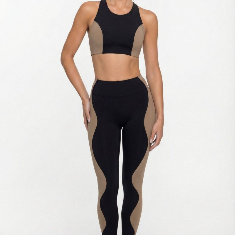 Thumbnail: Fitness Yoga Set Crop Top High Waist Leggings Suits Women Slim Fit Summer Workou