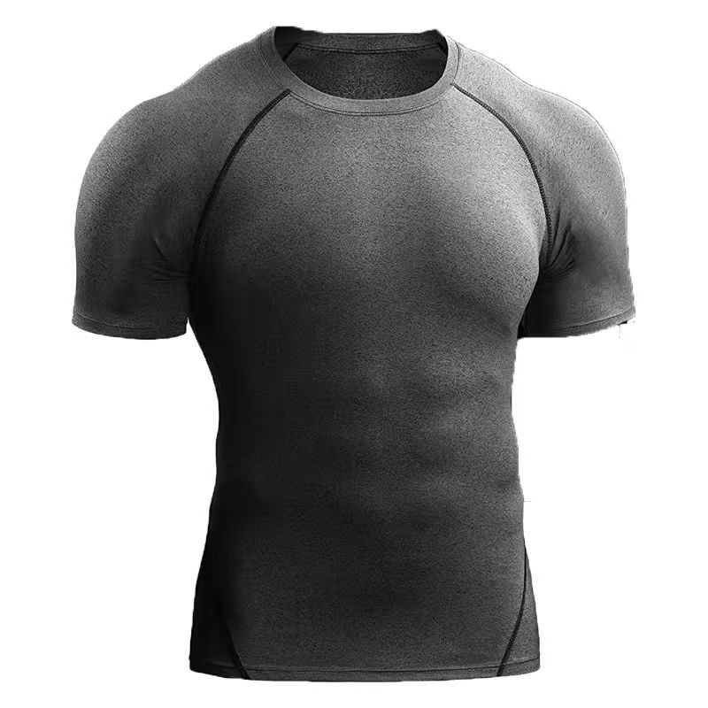 Thumbnail: Fitness clothes men's outdoor sports quick drying short sleeved t-shirt training