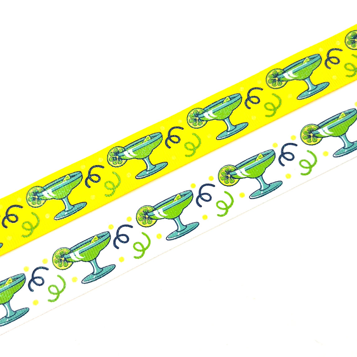 Margaritas printed grosgrain ribbon