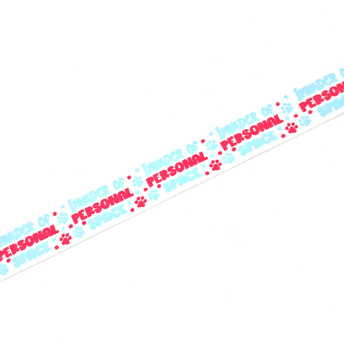 Invader of Personal Space printed grosgrain ribbon