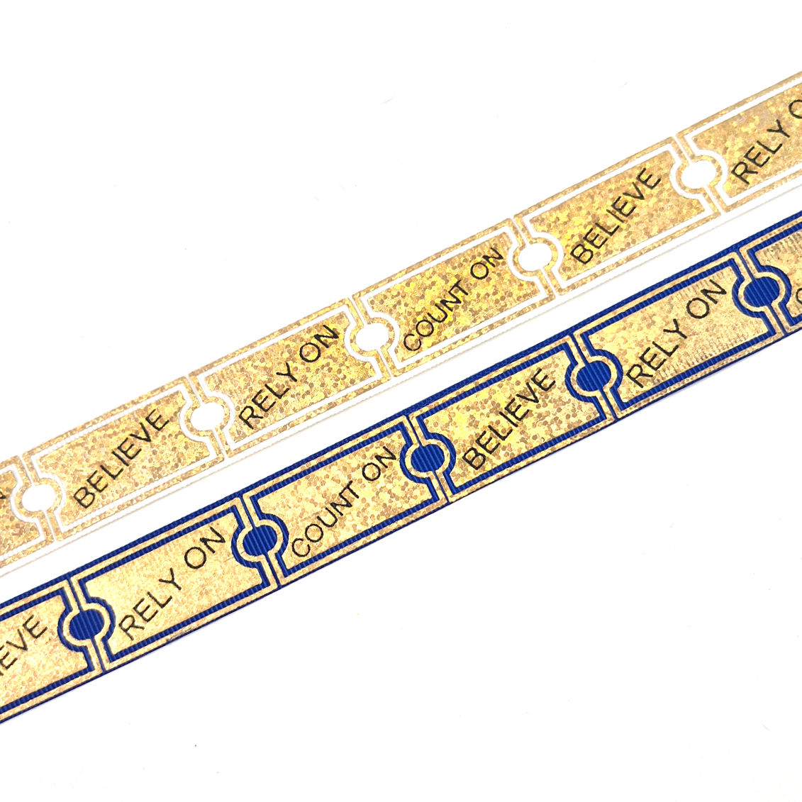 Believe Tickets printed grosgrain ribbon wholesale roll