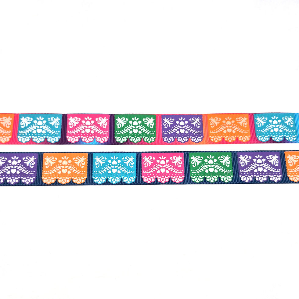 Paper Flags printed grosgrain ribbon