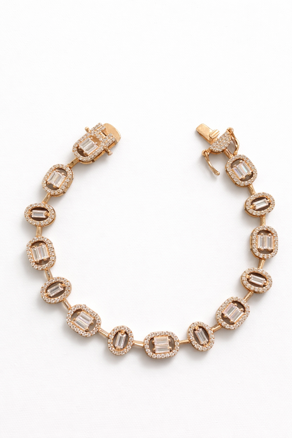 Emerald Halo Tennis Bracelet