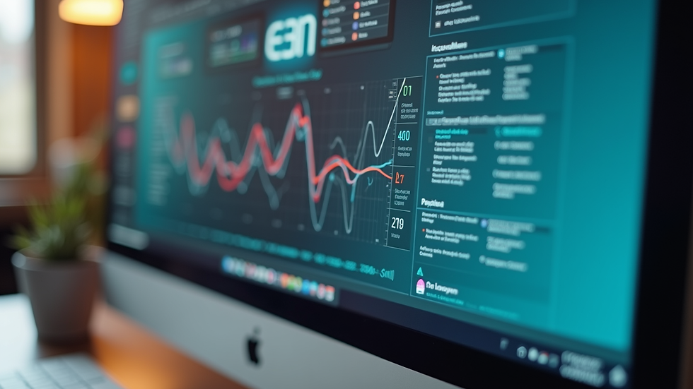 Close-up view of a computer screen showing flyer design software