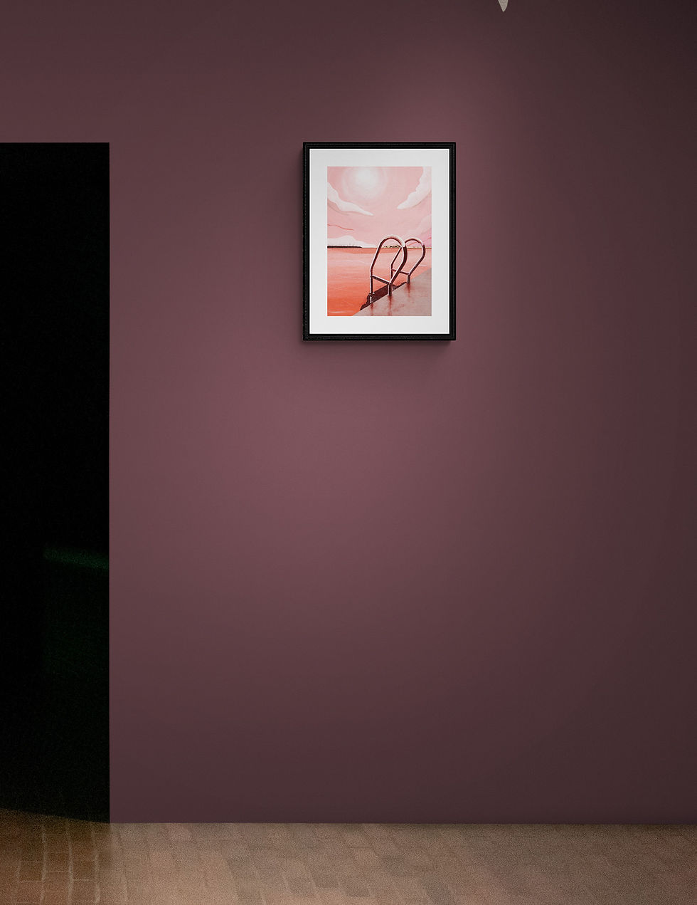 Thumbnail: 'Victoria Pool' Limited Edition Giclee Print 30cm x 42.5cm