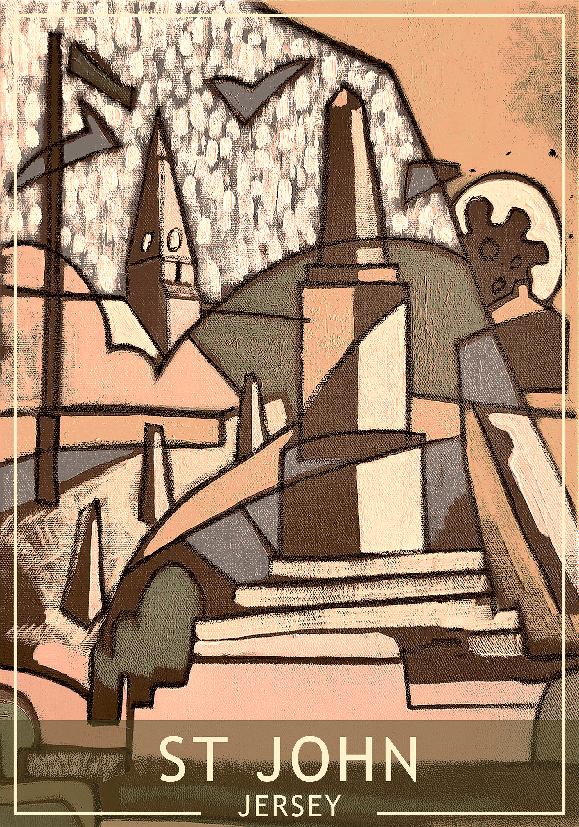 'St John' Vintage Archival Parish Print