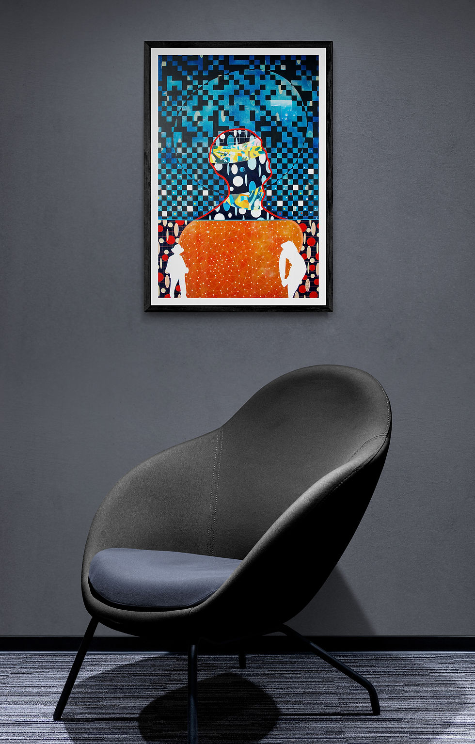Thumbnail: 'Popperian' Acrylic and collage on artists ply panel 61cm x 91cm x 2cm