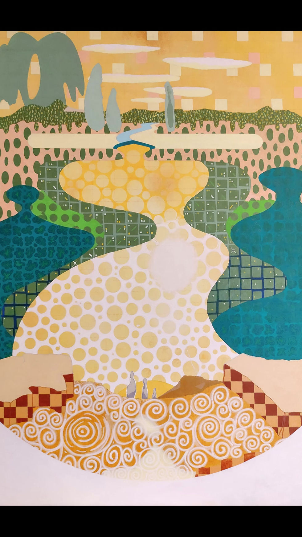 Thumbnail: 'Trinity I' Acrylic on artists ply panel 59.5cm x 84cm x 2cm
